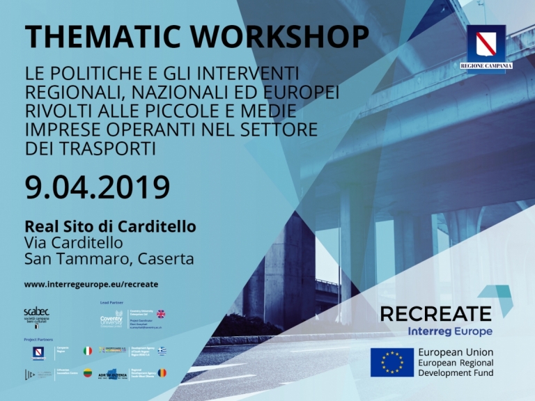 RECREATE - Le politiche e gli interventi regionali, nazionali ed europei rivolti alle piccole e medie imprese operanti nel settore dei trasporti