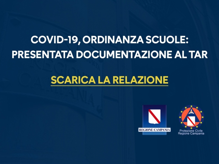COVID-19 - ORDINANZA SCUOLE, PRESENTATA DOCUMENTAZIONE AL TAR – SCARICA LA RELAZIONE