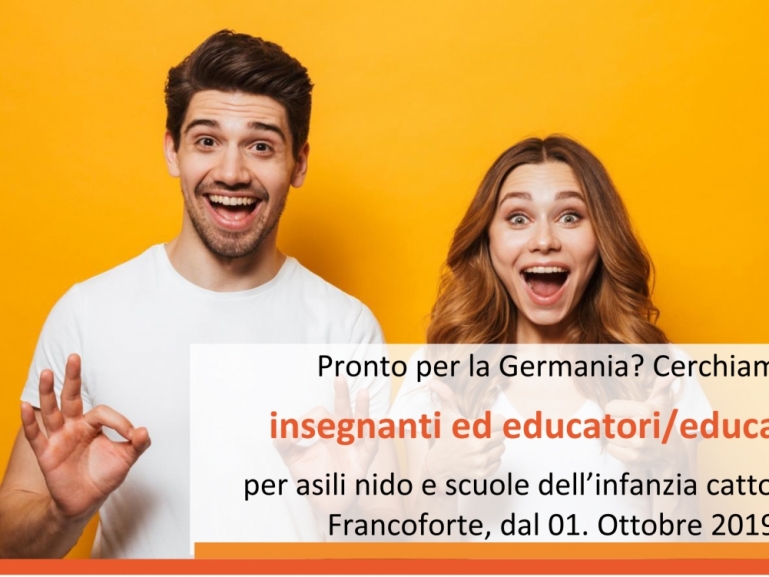Avviso per insegnanti ed educatori/educatrici per asili nido e scuole dell'infanzia a Francoforte