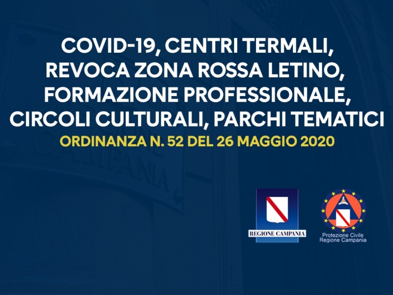 COVID-19, "RIAPRIRE TUTTO, RIAPRIRE PER SEMPRE" - SCARICA L'ORDINANZA n. 52 E GLI ALLEGATI