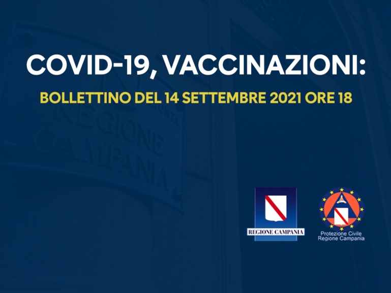 COVID-19, BOLLETTINO VACCINAZIONI DEL 14 SETTEMBRE 2021 (ORE 18)