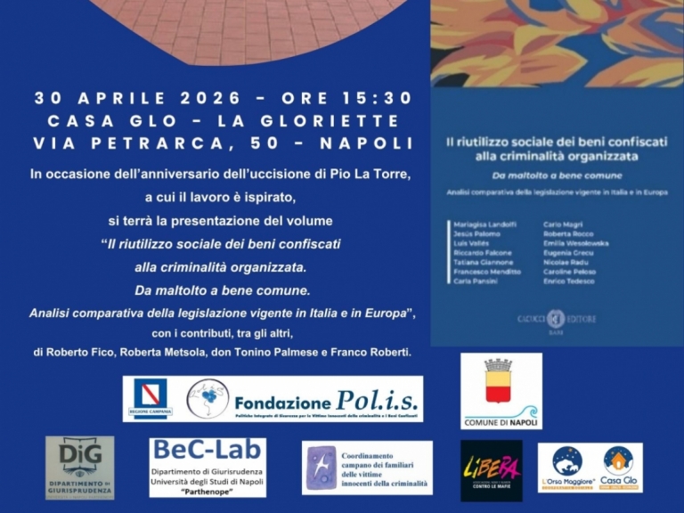 Presentazione del volume dedicato al Riutilizzo Sociale dei Beni Confiscati alla criminalità organizzata