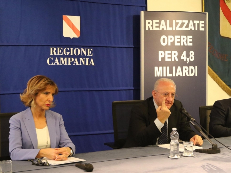 La Giunta De Luca chiude il POR FESR 2007-2013: realizzate opere per 4,8 miliardi