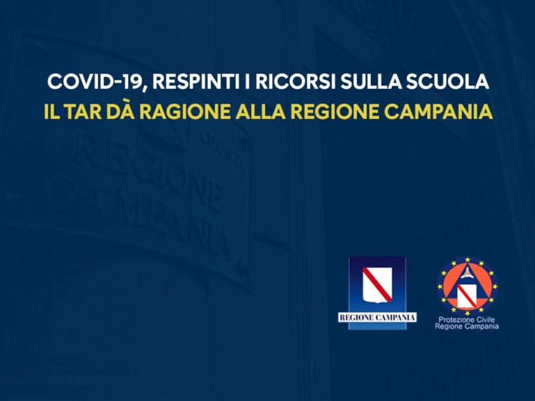 COVID-19, RESPINTI I RICORSI SULLA SCUOLA: IL TAR DÀ RAGIONE ALLA REGIONE CAMPANIA