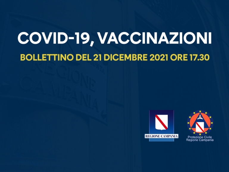 COVID-19, BOLLETTINO VACCINAZIONI DEL 21 DICEMBRE 2021 (ORE 17.30)