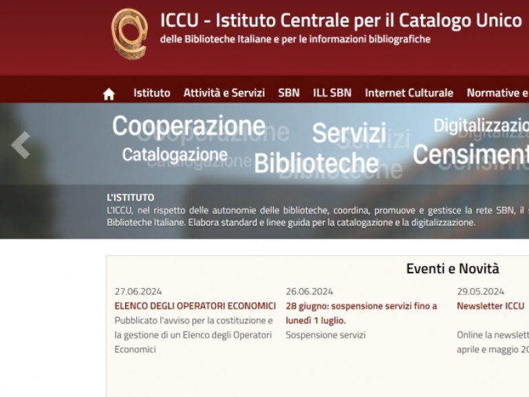 Chiusura temporanea dei servizi SBN