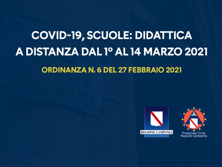 COVID-19, ORDINANZA n. 6 del 27 FEBBRAIO 2021