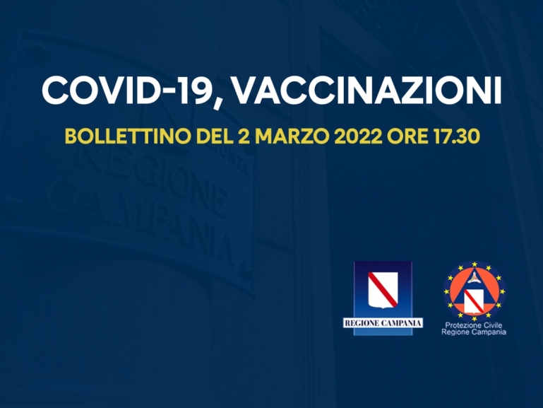 COVID-19, BOLLETTINO VACCINAZIONI DEL 2 MARZO 2022 (ORE 17.30)