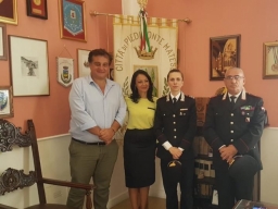 Assessore Palmeri all'insediamento del Capitano della Compagnia Carabinieri di Piedimonte Matese